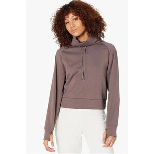 Juicy Couture Sport Women's Plum Jacquard Quilted Crop Pullover Size Medium